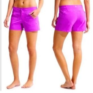 Athleta Costa Short, Swim short, Board Short, Fuchsia size 14, inseam 4” EUC
